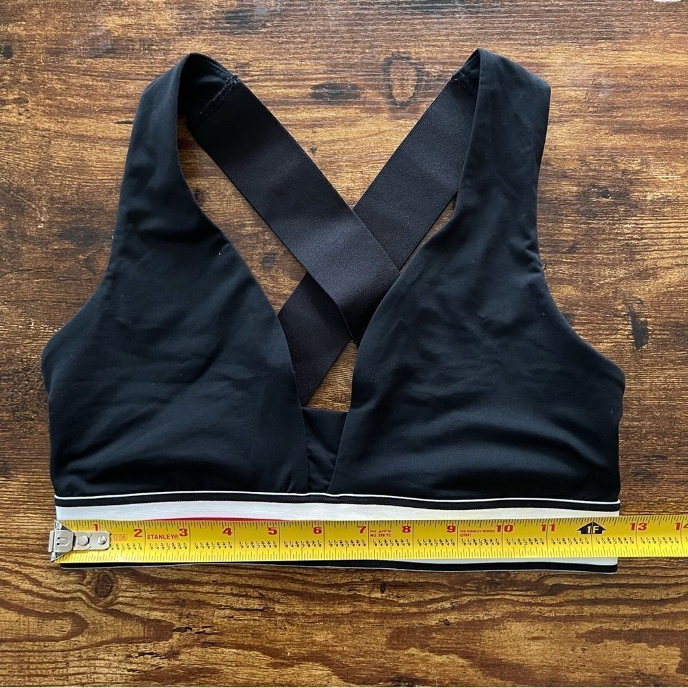 GAP Black Sports Bra with Red and White Stripes - Picture 8 of 8